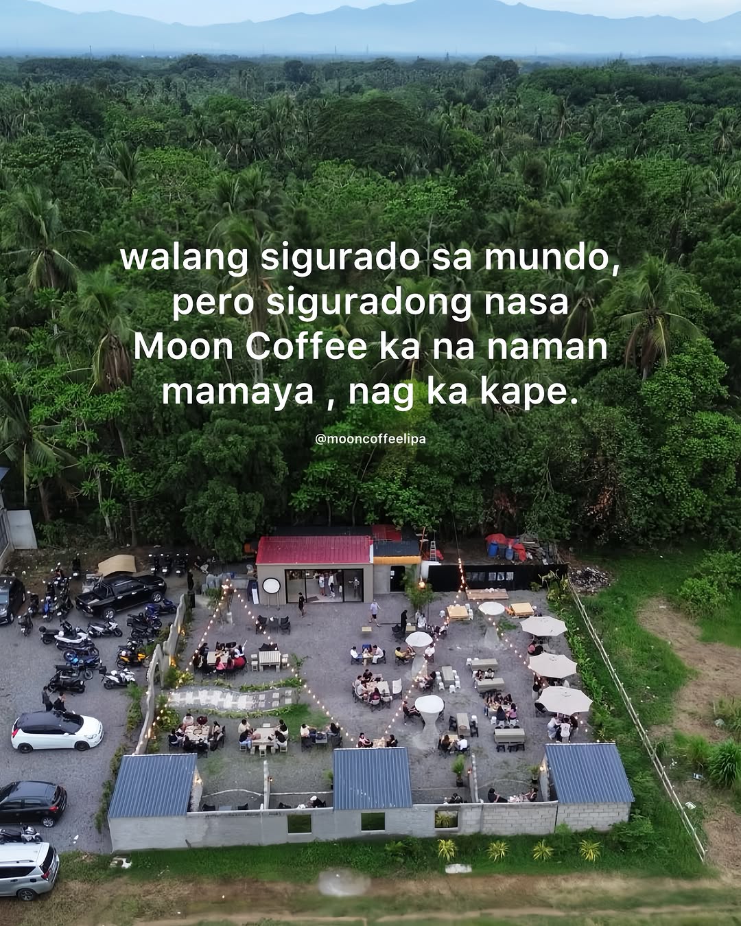 Aerial view of Moon Coffee in Lipa City, Batangas